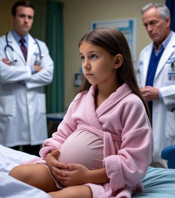 Ojciec przywiózł do kliniki 10-letnią dziewczynkę z ogromnie spuchniętym brzuchem — lekarze zbladli, gdy ją zbadali