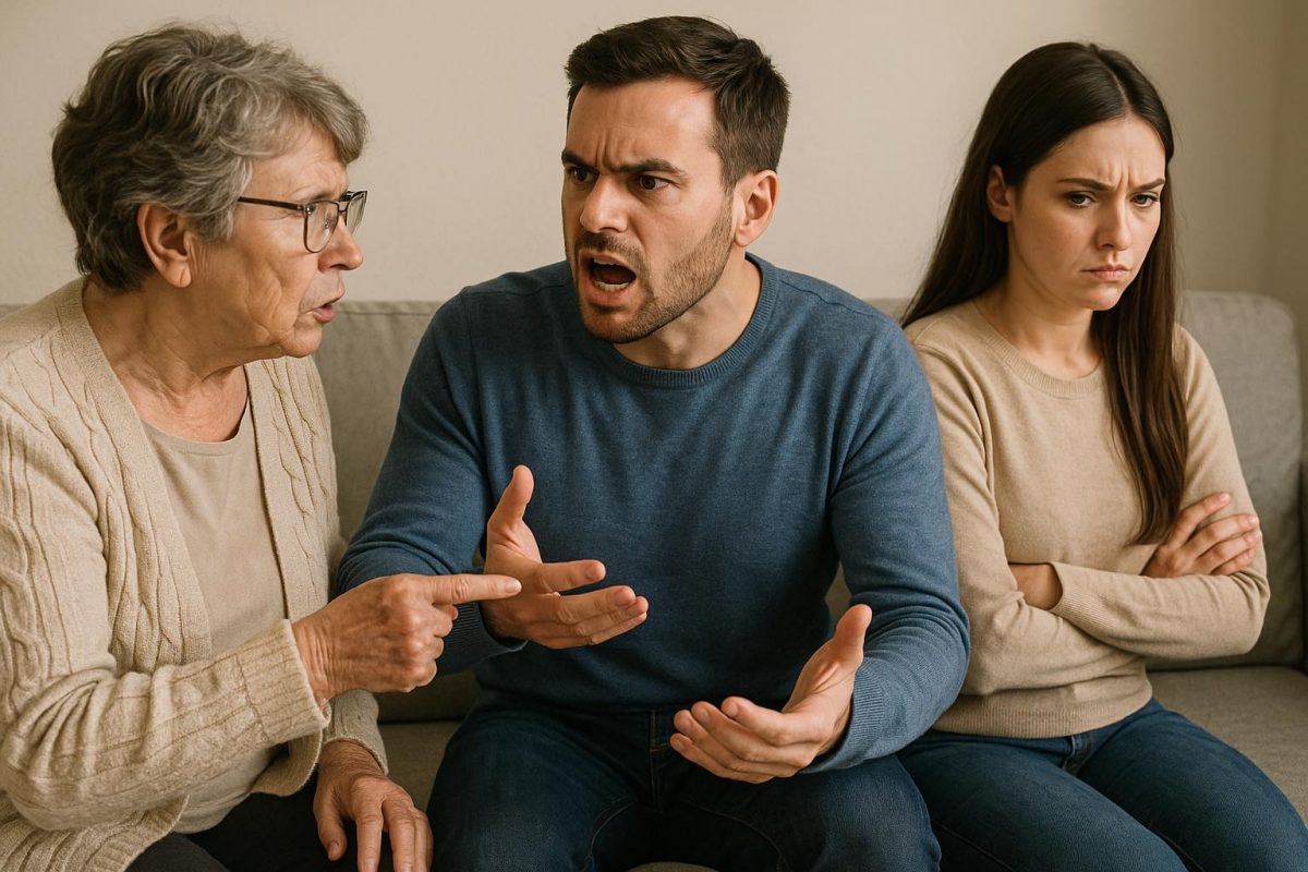 — Mamă, nu crezi că ajunge să te bagi mereu în familia mea și să-mi jignești soția? Îți dai seama ce faci?