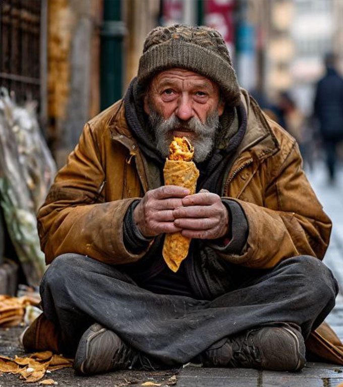 I-am dat unui om fără adăpost o shaorma, iar în schimb, mi-a întins un bilețel și m-a rugat să-l citesc acasă.