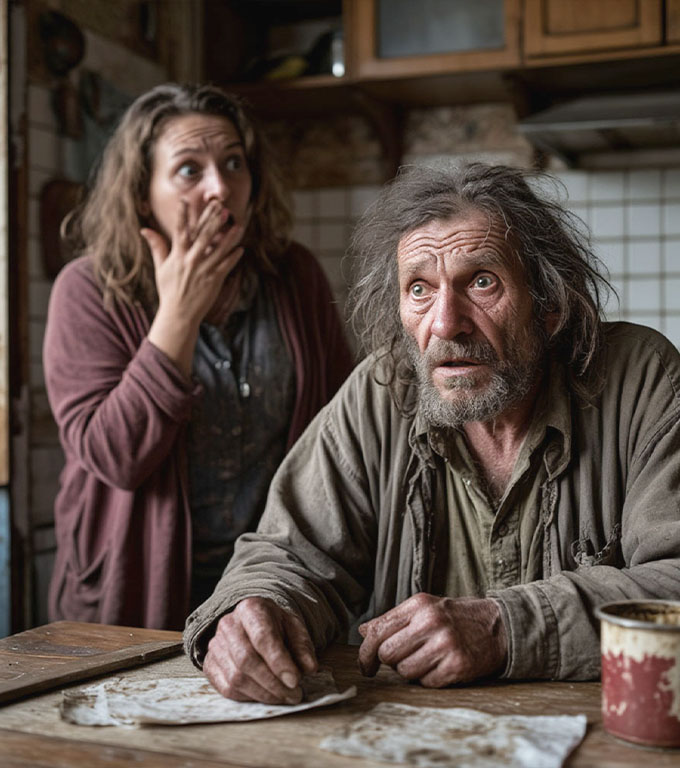 Soțul a adus în casă un bețiv pentru soția sa, iar el a fugit la amantă. Însă, cu timpul, lucrurile au luat o întorsătură la care nici el, nici iubita lui nu s-ar fi putut gândi