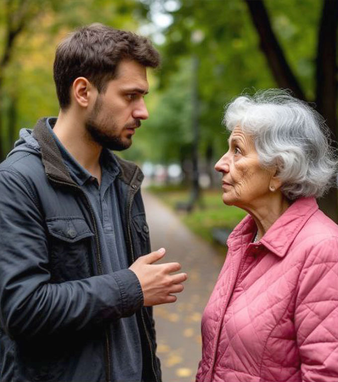 — M-ai dat afară din casă când aveam paisprezece ani, iar acum crezi că o să te îngrijesc la bătrânețe? Nici să nu visezi!