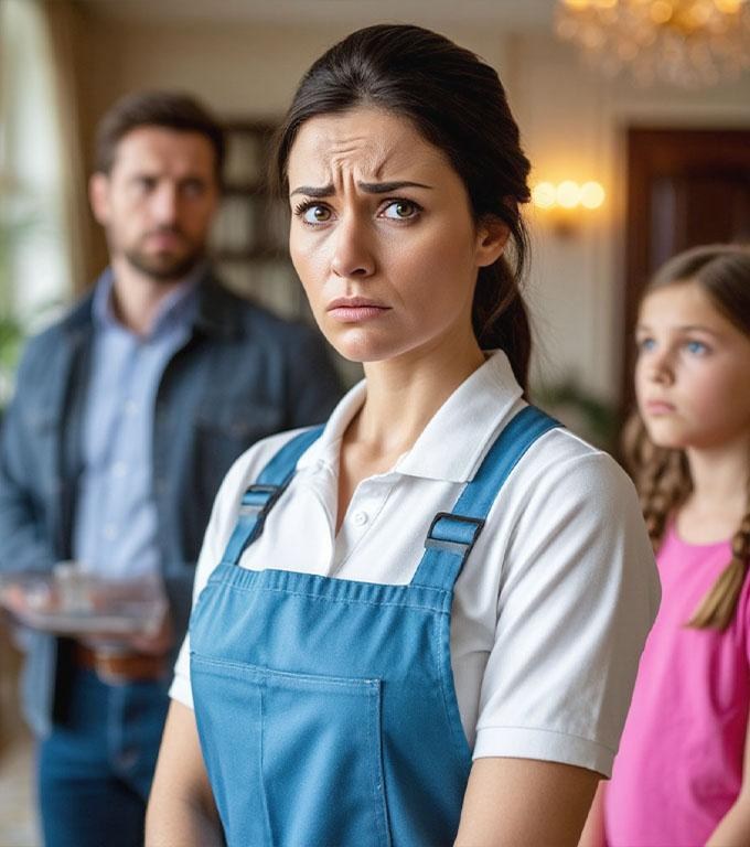 — Tati… femeia de serviciu are cerceii mamei noastre… — a șoptit fiica unui om de afaceri.