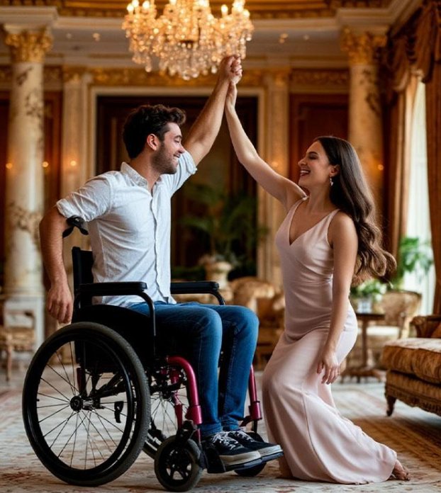 BOGATUL a văzut cum menajera dansează cu fiul lui, prins de un scaun cu rotile, dar ceea ce a făcut apoi l-a surprins chiar și pe el însuși!