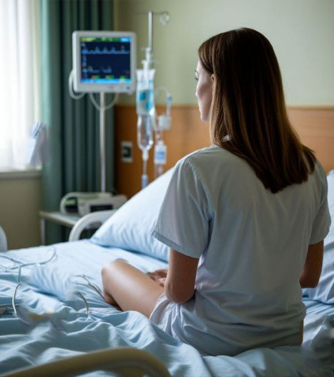 Au transferat-o de la secția de terapie intensivă într-o cameră obișnuită. A ajuns la spital complet pe neașteptate când a suferit brusc o criză severă.