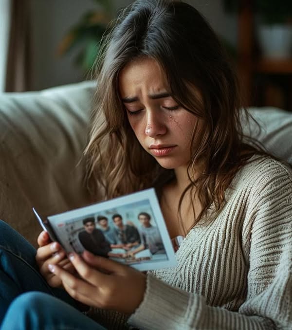 Nu a venit nimeni să mă ia de la maternitate, iar după ce s-a întors acasă, soțul meu mi-a dat o fotografie cu el cu o altă familie…