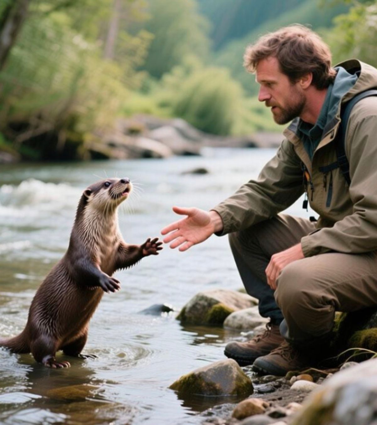 Wydra z mądrymi oczami przyszła do ludzi z błaganiem o pomoc i w podzięce zostawiła hojny dar