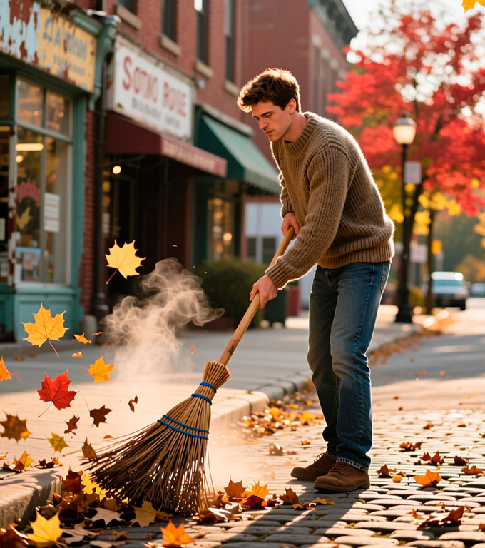 Îl cunoștea tot cartierul. Un băiat simplu și blând, care lucra ca măturător. Venise în oraș dintr-un sătuc minuscul, hotărât să studieze la colegiu.
