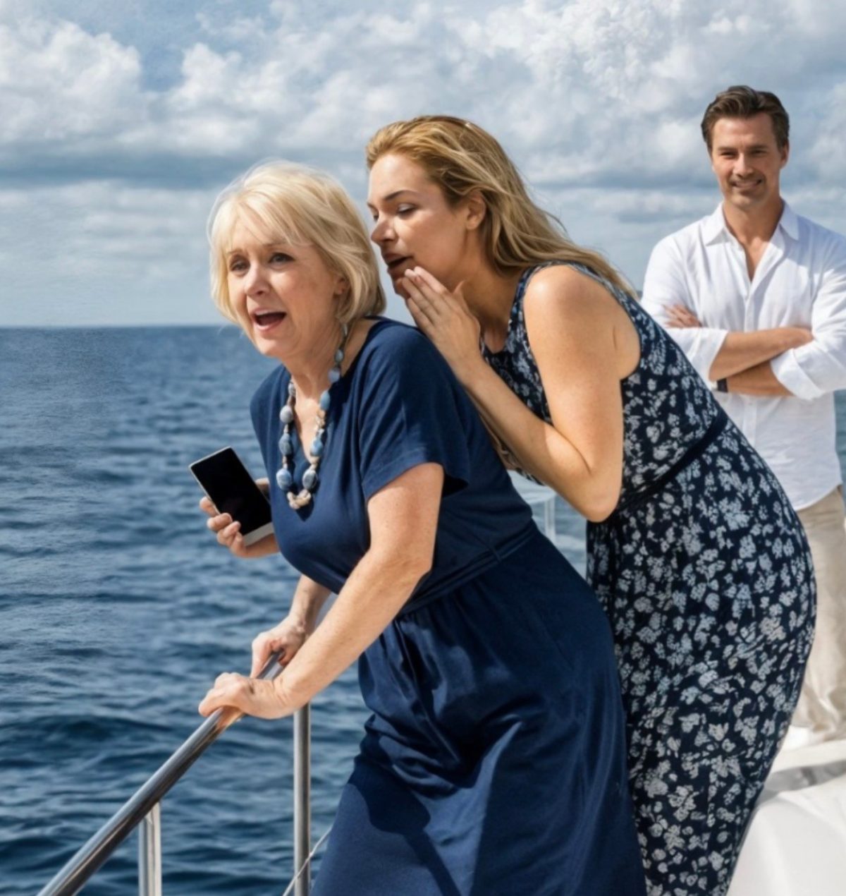 „Ia-ți rămas bun de la rechini”, a șoptit nora mea, împingându-mă peste bordul iahtului.