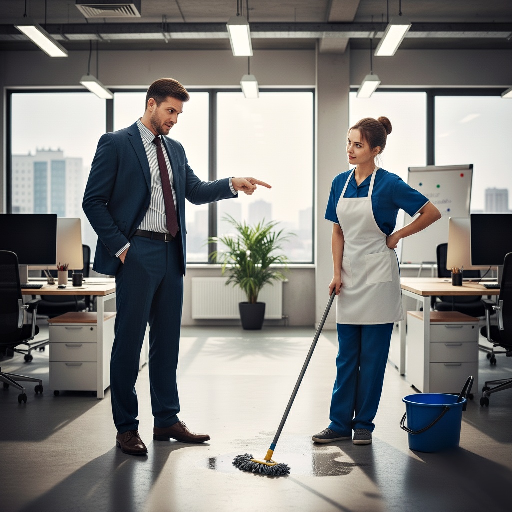 „Ești doar o femeie de serviciu, ține-ți locul!” Dar nimeni nu știa cine era ea cu adevărat… Până când, într-o zi, tot biroul a ÎNGHEȚAT de șoc…