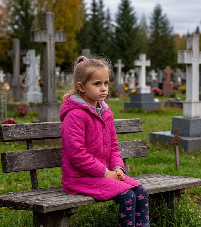 Vizitând mormântul fiicei sale, mama a zărit pe bancă o fetiță necunoscută, care șoptea ceva portretului de pe monument. Inima i s-a oprit pentru o clipă.