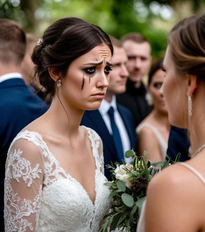 Er beschimpfte sie auf der Hochzeit, vor allen Leuten.