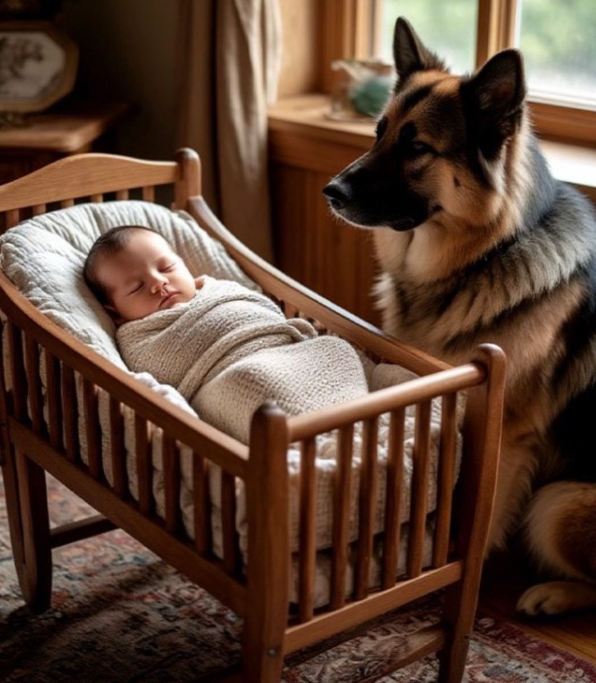 Jede Nacht fletschte der Hund die Zähne und knurrte drohend vor dem Baby.