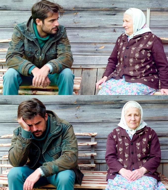 Złodziejaszek, zmokły i brudny, wpadł do domu starszej kobiety podczas złej pogody. Ale ona nie była zwykłą babcią.