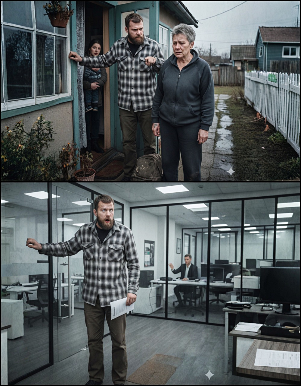 Syn nie wpuścił matki do domu, a gdy przyszedł, żeby znaleźć pracę, zamurowało go. Mokrą śnieżną breję