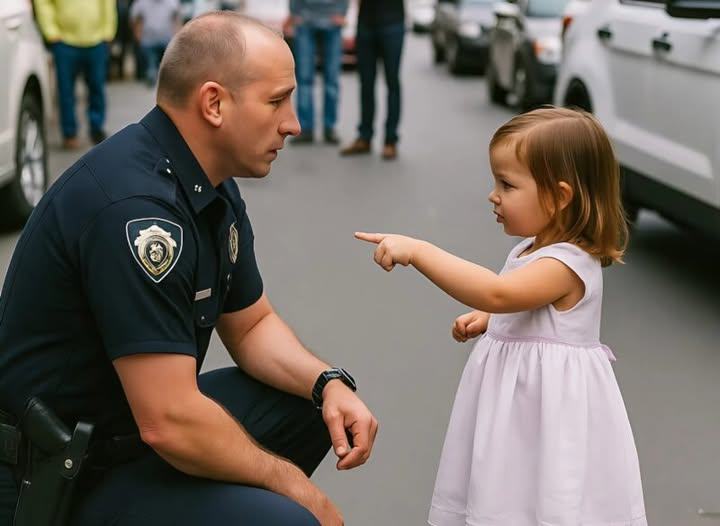 Trecătorii au observat o fetiță pe stradă și au sunat la poliție. Ea le-a spus ofițerului că a auzit voci care îi spuneau să plece și a arătat spre o casă la capătul străzii.
