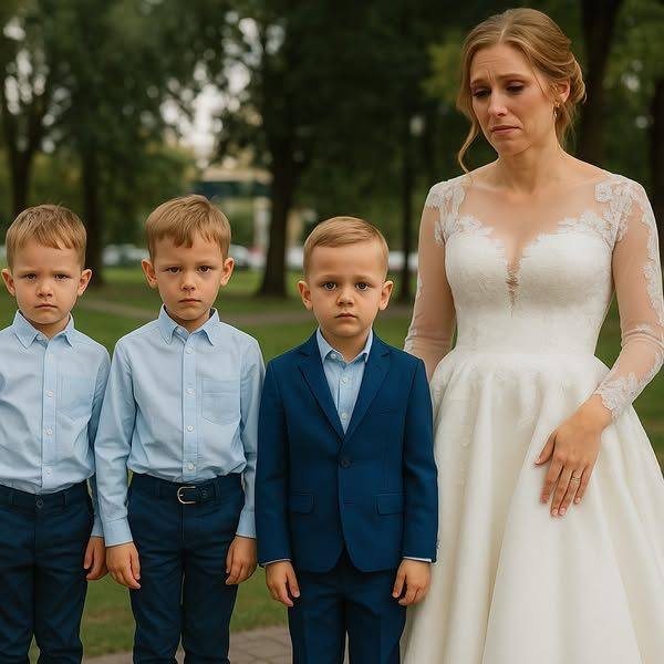 Soțul a lăsat-o pe mireasă cu cei trei copii la altar. Cinci ani mai târziu, a întâlnit-o în parc… și s-a oprit, văzând ce s-a întâmplat.