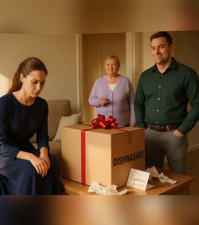 A férjem üres dobozt adott nekem a gépből, a mosogatógépet pedig az anyósomnak ajándékozta.