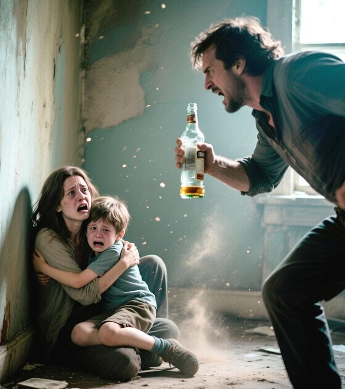 Die Mutter und die Tochter saßen still in der Küche und versuchten, keinen Lärm zu machen.