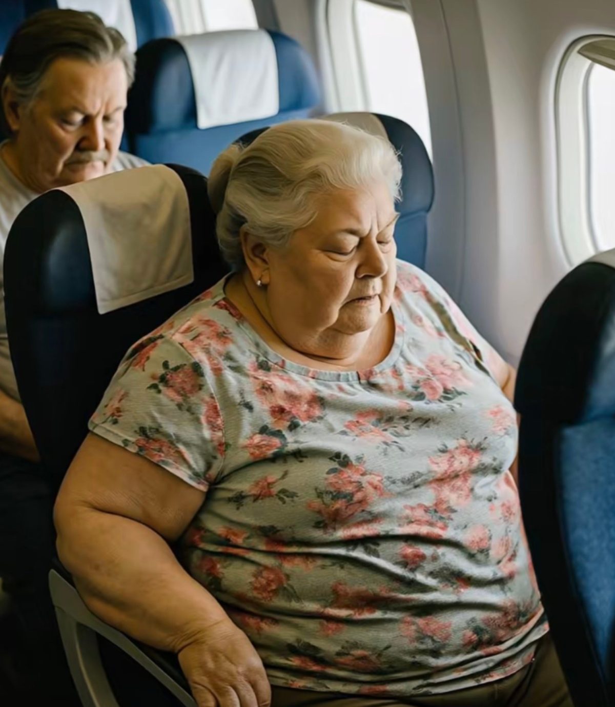 Im Flugzeug neigte eine Frau die Rückenlehne ihres Sitzes und drückte gegen meine Beine.
