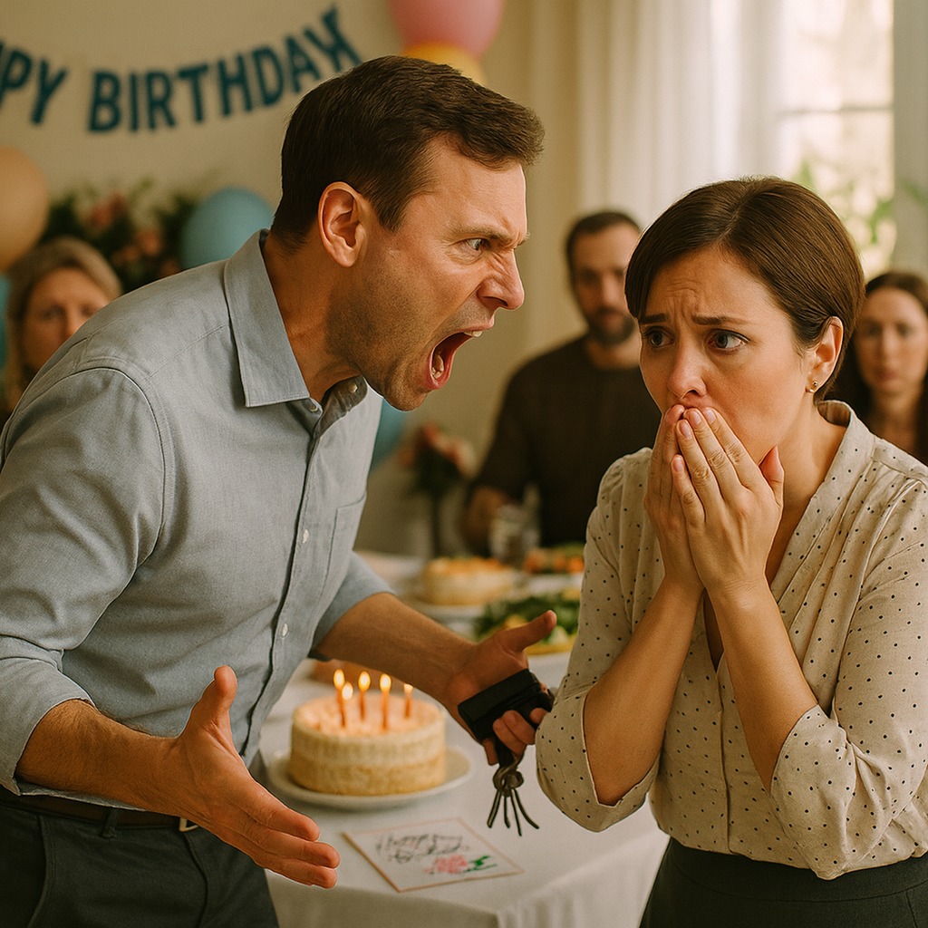 — Zamknij się natychmiast, zepsujesz święto! — ryknął mąż.