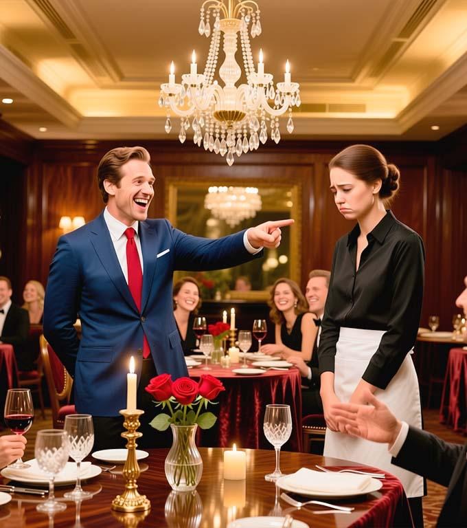 „Obsłuż nas po francusku — dostaniesz 5000 euro! ” — rzucił bogacz kelnerce.