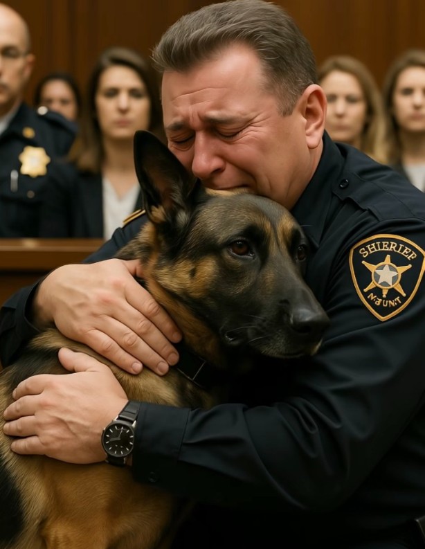 Der verurteilte Polizist bat darum, seinen Hund ein letztes Mal zu sehen… Doch als der Schäferhund den Gerichtssaal betrat, geschah etwas Unerwartetes.