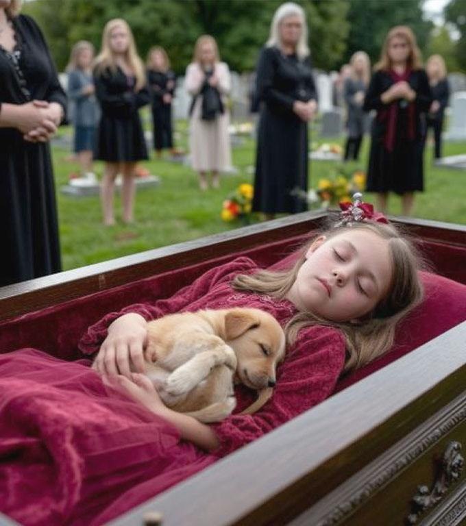 În clipa în care cățelușul i-a atins fața, ceremonia funerară s-a oprit brusc. Ce s-a întâmplat mai departe.