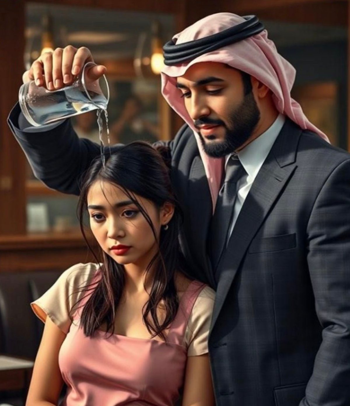 Un milionar arab a decis să-și bată joc de o chelneriță însărcinată. Fără să știe că, peste cinci minute, totul se va întoarce împotriva lui.