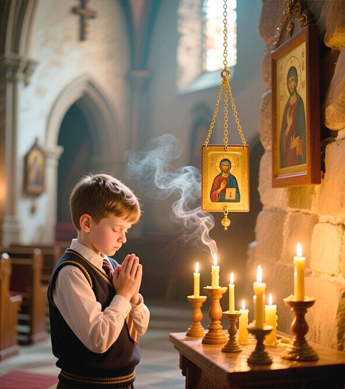 Der Junge erwachte vom Wehklagen seiner Mutter. Er näherte sich ihrem Bett. „Mama, hast du Schmerzen?