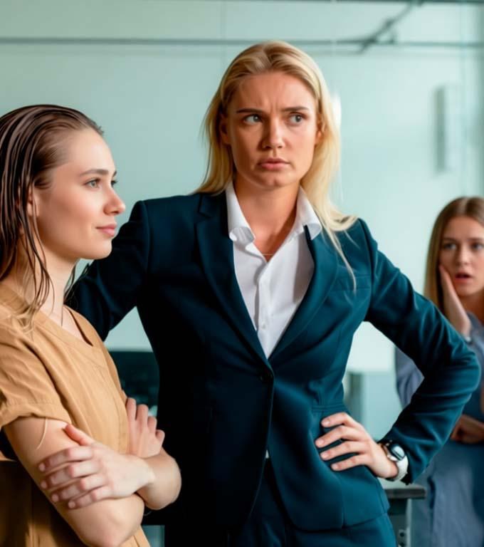 „Brudna żebraczka nie powinna siedzieć w moim fotelu! ” – oznajmiła koleżanka, nie zdając sobie sprawy, że upomina nowego dyrektora firmy.