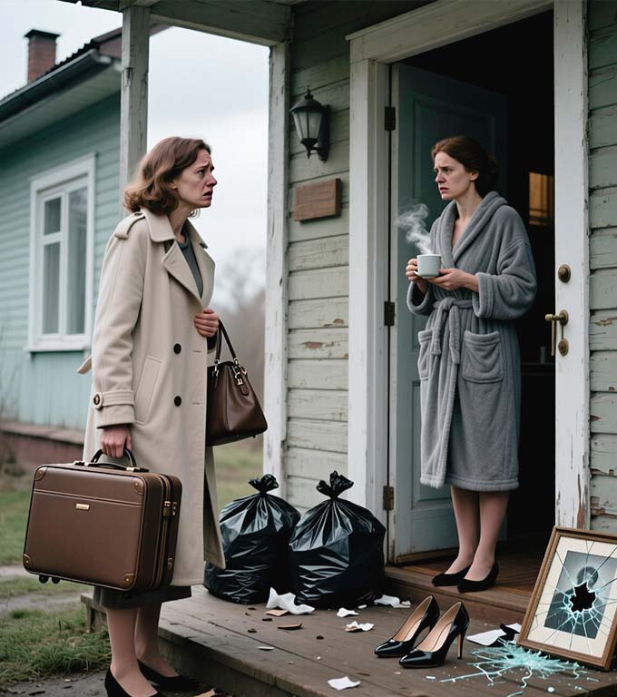 „Ich habe deine Sachen auf die Straße geworfen“, sagte die Geliebte meines Mannes kalt und stellte sich mir in den Weg zur Tür.