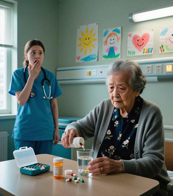 Întorcându-se în cameră mai devreme, asistenta a surprins soacra în timp ce aceasta înlocuia medicamentele copilului bolnav cu o pulbere necunoscută.