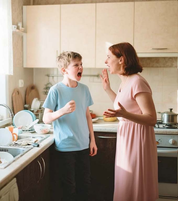 „Verschwindet, ihr und euer abscheulicher Sohn! “ — schrie die Schwiegermutter. Doch als sie meine Antwort hörte, erstarrte sie und ließ sich langsam auf einen Stuhl sinken.