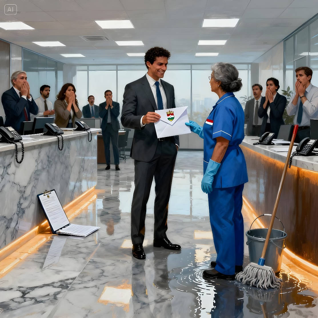 Poranek w biurze był głośny jak zawsze: telefony dzwoniły, obcasy stukały o marmurową podłogę, tworząc nieprzerwany gwar głosów — jakby sama atmosfera próbowała przekonać wszystkich, że odbywają się tu ważne sprawy.