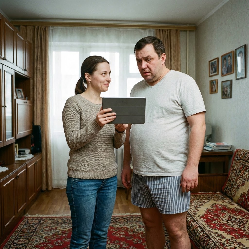 Înainte de a pleca în delegație, am uitat să-ți spun că camera video a fost reparată. Soțul meu a palidit – pentru că ieri încă credea că nu funcționează.