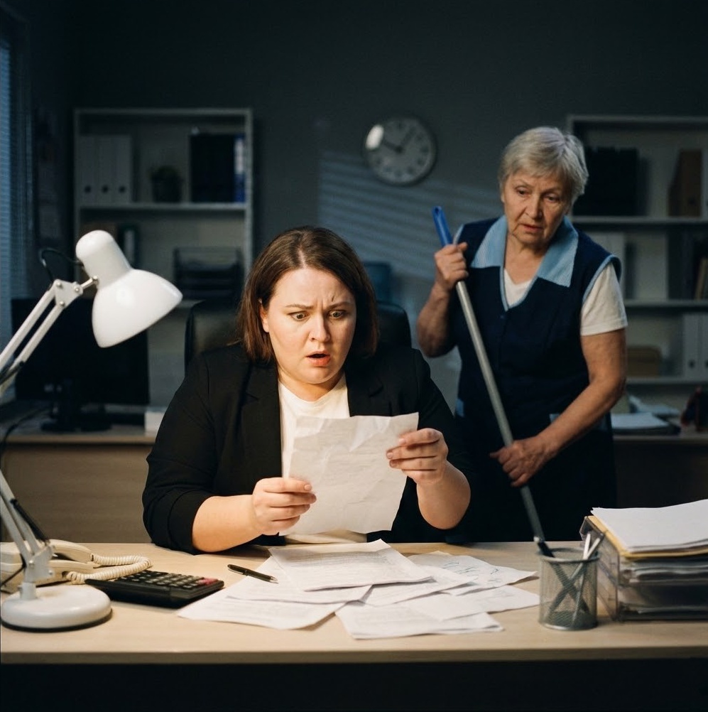 Késő estig a munkahelyemen maradtam. A takarítónő furcsán nézett rám, majd csendben hagyott egy üzenetet: „Amikor hazamész, menj le a tűzlépcsőn!