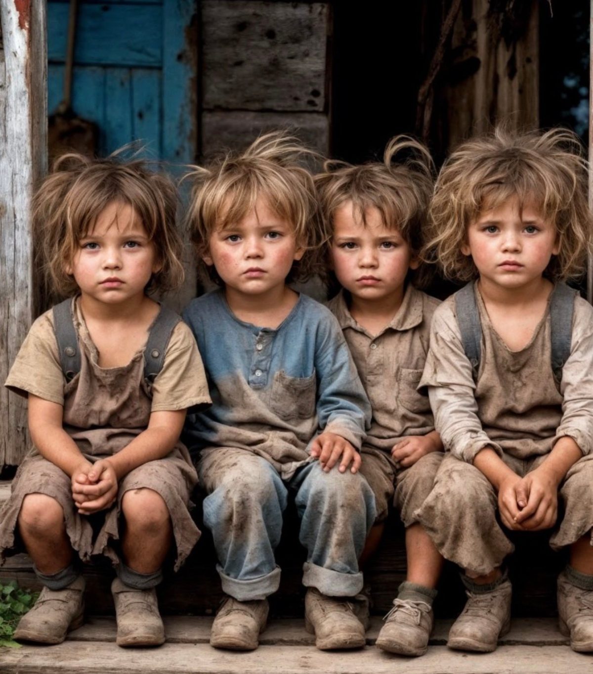 Jemand hatte vier Kinder vor unserer Tür abgesetzt. „Nastka, da klopft es! “, rief Piotr und zündete eine Petroleumlampe an.