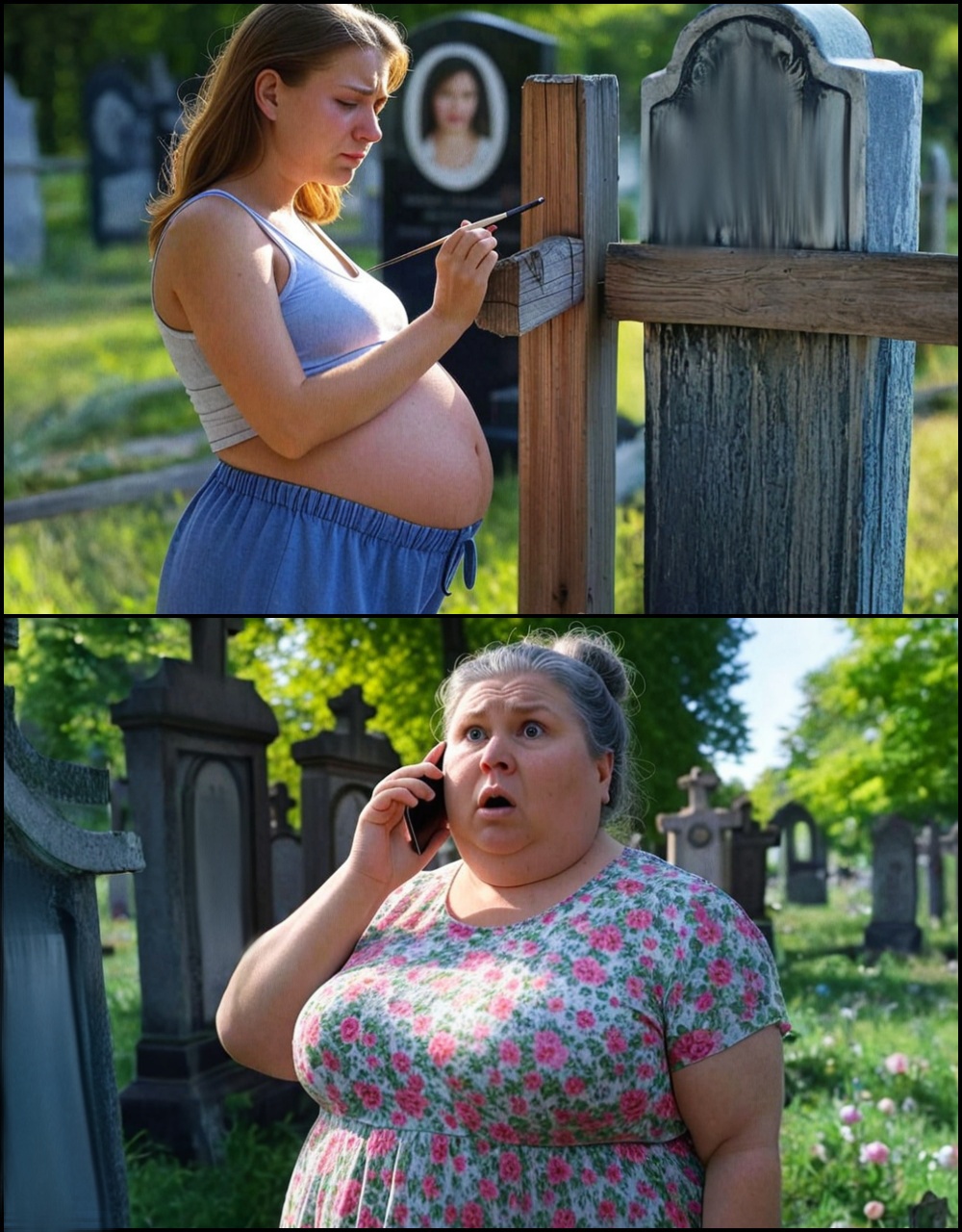 Ihre Schwiegermutter zwang die schwangere Larysa, den Zaun am Grab der Ex-Frau ihres Mannes zu streichen.