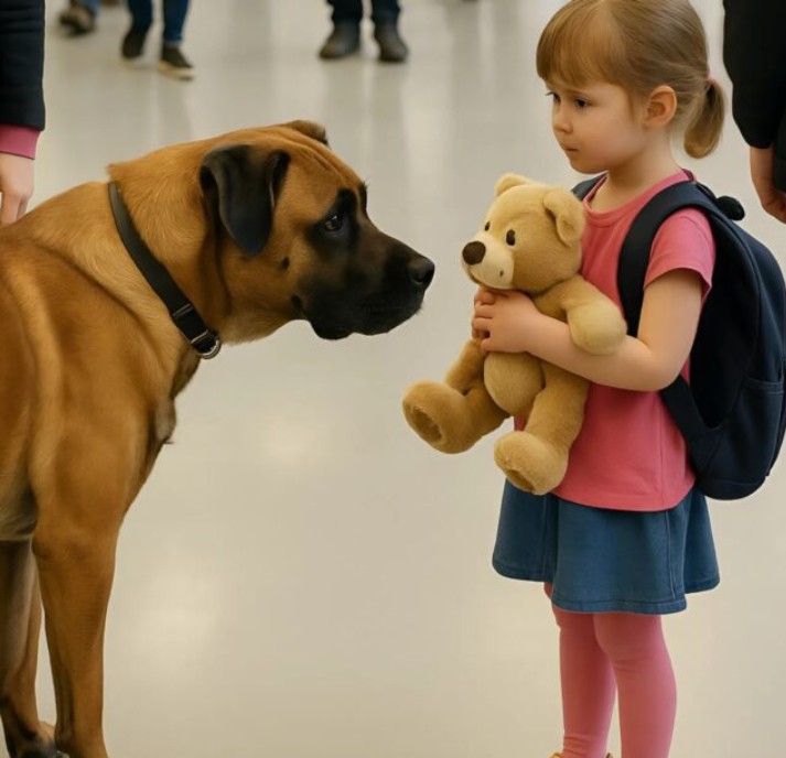 A szolgálati kutya, amint meglátta az ötéves kislányt, azonnal ugatni kezdett, majd kikapta a kezéből a plüssjátékot – ekkor pedig egészen váratlan dolog történt.