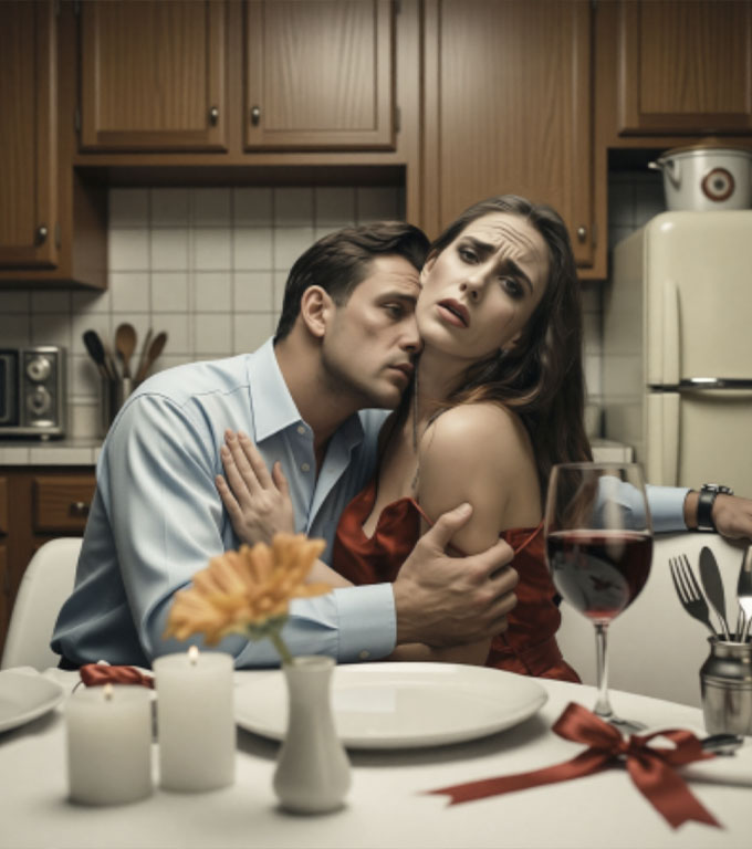 Soțul meu, Daniel, a plecat la pescuit, iar eu am petrecut seara cu vecinul Olivia pe canapeaua noastră.